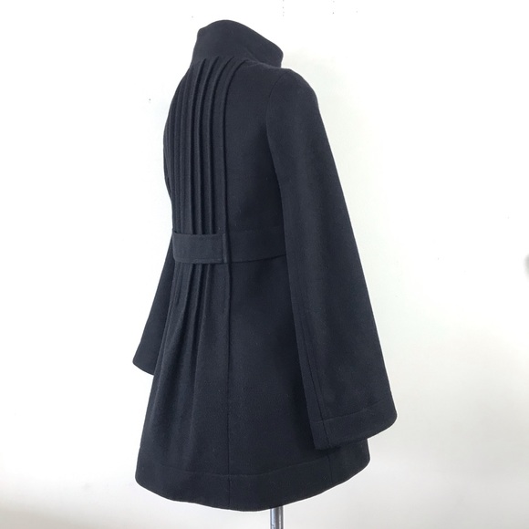 ❤️ Theory Loris W Manning Wool Coat Jacket Black S - Picture 6 of 16